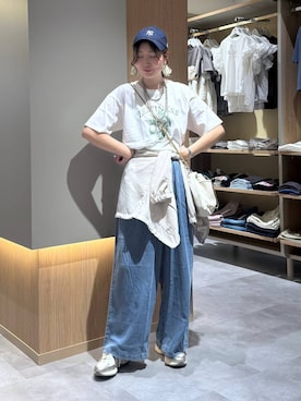 「アイテム（ボディバッグ/ウエストポーチ、ベージュ系）」を使った、aichangwさん（レディース・164cm）の夏コーディネート