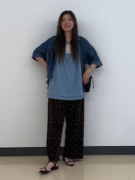 「LEPSIM（レプシィム）の3連ボールネックレス　287544（ネックレス、シルバー系）」を使った、aichangwさん（レディース）の春コーディネート