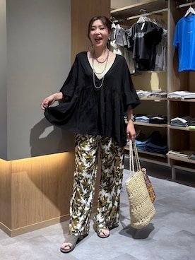 「LEPSIM（レプシィム）の3連ボールネックレス　287544（ネックレス、シルバー系）」を使った、aichangwさん（レディース）の春コーディネート