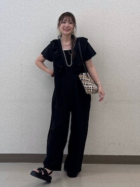 「アイテム（かごバッグ、その他）」を使った、aichangwさん（レディース・164cm）の夏コーディネート
