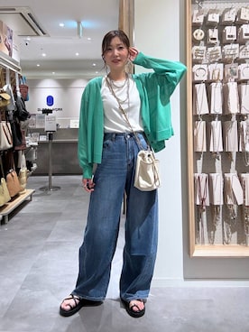 「LEPSIM（レプシィム）の3連ボールネックレス　287544（ネックレス、シルバー系）」を使った、aichangwさん（レディース）の春コーディネート