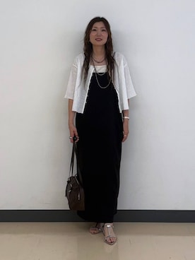 「LEPSIM（レプシィム）の3連ボールネックレス　287544（ネックレス、シルバー系）」を使った、aichangwさん（レディース）の春コーディネート