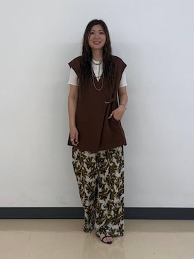 「LEPSIM（レプシィム）の3連ボールネックレス　287544（ネックレス、シルバー系）」を使った、aichangwさん（レディース）の春コーディネート