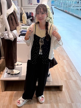 「アイテム（かごバッグ、その他）」を使った、aichangwさん（レディース・164cm）の夏コーディネート