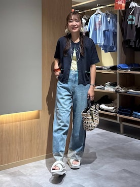 「niko and...（ニコアンド）のアイテム（かごバッグ）」を使った、aichangwさん（レディース・164cm）の秋コーディネート