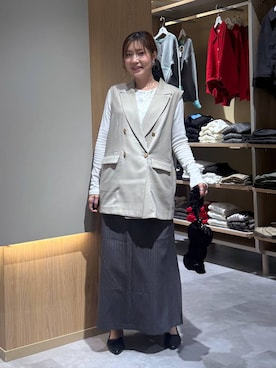 「GLOBAL WORK（グローバルワーク）のアイテム（ベスト）」を使った、aichangwさん（レディース・164cm）の秋コーディネート