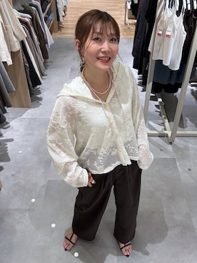 「LEPSIM（レプシィム）の3連ボールネックレス　287544（ネックレス、シルバー系）」を使った、aichangwさん（レディース）の夏コーディネート