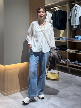 「LEPSIM（レプシィム）の3連ボールネックレス　287544（ネックレス、シルバー系）」を使った、aichangwさん（レディース）の春コーディネート