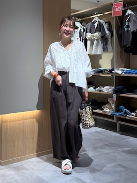 「アイテム（かごバッグ、その他）」を使った、aichangwさん（レディース・164cm）の夏コーディネート