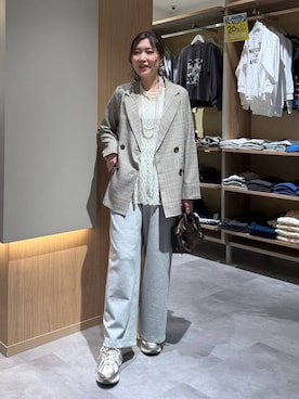 「GLOBAL WORK（グローバルワーク）のアイテム（ジャケット/アウター）」を使った、aichangwさん（レディース・164cm）の春コーディネート