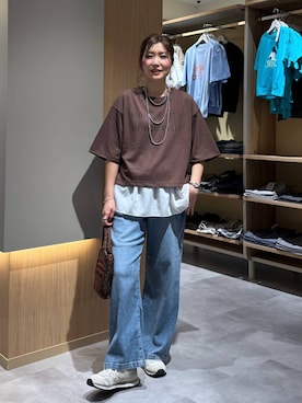 「GLOBAL WORK（グローバルワーク）のアイテム（スウェット）」を使った、aichangwさん（レディース・164cm）の春コーディネート