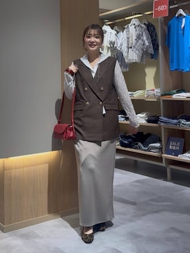「GLOBAL WORK（グローバルワーク）のストレッチ総レースフーディー/1054133（Tシャツ/カットソー、ホワイト系）」を使った、aichangwさん（レディース）の秋コーディネート
