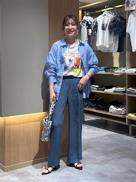 「LEPSIM（レプシィム）の3連ボールネックレス　287544（ネックレス、シルバー系）」を使った、aichangwさん（レディース）の夏コーディネート
