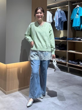 「アイテム（ニット/セーター）」を使った、aichangwさん（レディース・164cm）の春コーディネート