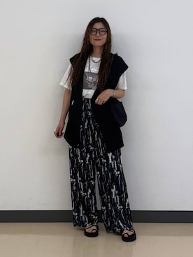 「LEPSIM（レプシィム）の3連ボールネックレス　287544（ネックレス、シルバー系）」を使った、aichangwさん（レディース）の春コーディネート