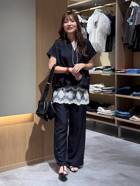 「LEPSIM（レプシィム）の3連ボールネックレス　287544（ネックレス、シルバー系）」を使った、aichangwさん（レディース）の夏コーディネート