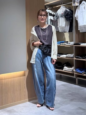 「LEPSIM（レプシィム）の3連ボールネックレス　287544（ネックレス、シルバー系）」を使った、aichangwさん（レディース）の夏コーディネート