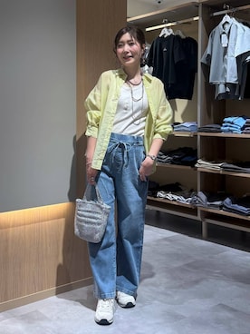 「LEPSIM（レプシィム）の3連ボールネックレス　287544（ネックレス、シルバー系）」を使った、aichangwさん（レディース）の夏コーディネート
