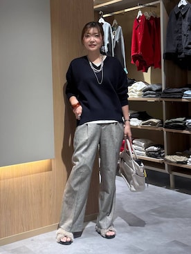 「LEPSIM（レプシィム）のファーサンダル　1049222（サンダル、ブラウン系）」を使った、aichangwさん（レディース）の秋コーディネート