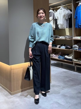 「GLOBAL WORK（グローバルワーク）のらくっション撥水フィットパンプス/135895（パンプス、ブラック系）」を使った、aichangwさん（レディース）の春コーディネート