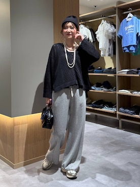 「GLOBAL WORK（グローバルワーク）のアソートスウェットパンツ/634564（スウェットパンツ、グレー系）」を使った、aichangwさん（レディース）の春コーディネート