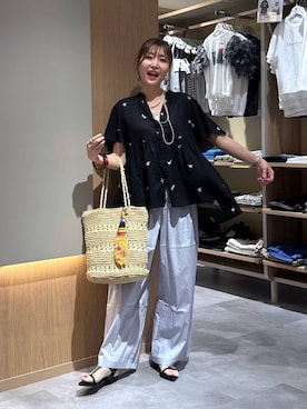 「LEPSIM（レプシィム）の3連ボールネックレス　287544（ネックレス、シルバー系）」を使った、aichangwさん（レディース）の夏コーディネート