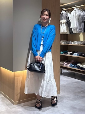 「LEPSIM（レプシィム）の3連ボールネックレス　287544（ネックレス、シルバー系）」を使った、aichangwさん（レディース）の春コーディネート