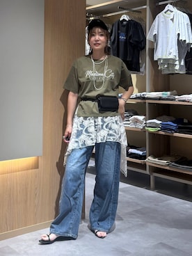「LEPSIM（レプシィム）の3連ボールネックレス　287544（ネックレス、シルバー系）」を使った、aichangwさん（レディース）の夏コーディネート