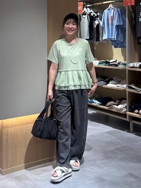 「GLOBAL WORK（グローバルワーク）のアイテム」を使った、aichangwさん（レディース・164cm）の夏コーディネート