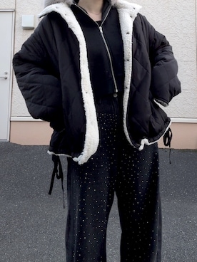 「AS KNOW AS plus（アズノゥアズプラス）のアイテム（トップス）」を使った、sayoさん（レディース・163cm）の冬コーディネート