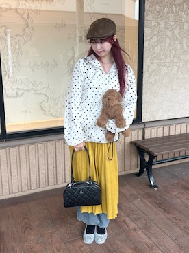 「AS KNOW AS plus（アズノゥアズプラス）のアイテム（ショルダーバッグ）」を使った、sayoさん（レディース・164cm）の秋コーディネート