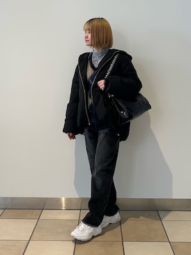 「アイテム（ダウンジャケット/コート）」を使った、chiさん（レディース・149cm・20代）の冬コーディネート