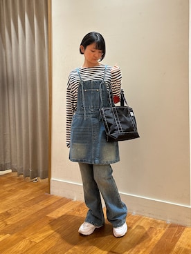 「アイテム（サロペット/オーバーオール）」を使った、chiさん（レディース・149cm）の秋コーディネート