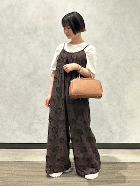 「アイテム（オールインワン・サロペット）」を使った、chiさん（レディース・149cm）の夏コーディネート