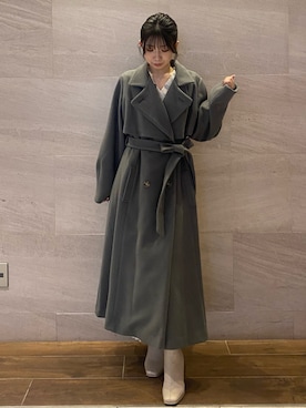「dazzlin（ダズリン）のアイテム（その他アウター）」を使った、mayuさん（レディース・157cm）の秋コーディネート