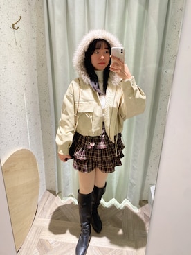 「アイテム（その他）」を使った、mayuさん（レディース・160cm）の秋コーディネート