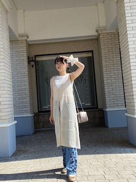 「アイテム（その他）」を使った、mayuさん（レディース・160cm）の夏コーディネート