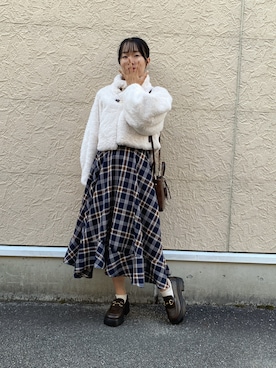 「アイテム（ブルゾン）」を使った、mayuさん（レディース・160cm）の秋コーディネート