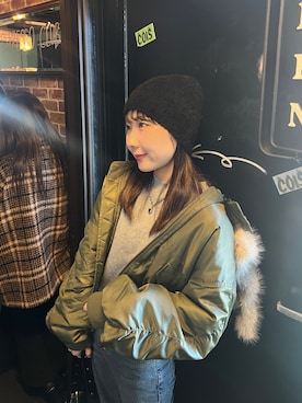 「アイテム（ダウンジャケット/コート）」を使った、にきちささん（レディース・158cm）の秋コーディネート