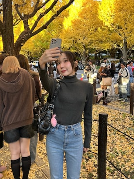 「JEANASIS（ジーナシス）のアイテム」を使った、にきちささん（レディース・158cm）の秋コーディネート