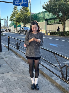 「アイテム（シューズアクセサリー）」を使った、にきちささん（レディース・158cm）の秋コーディネート