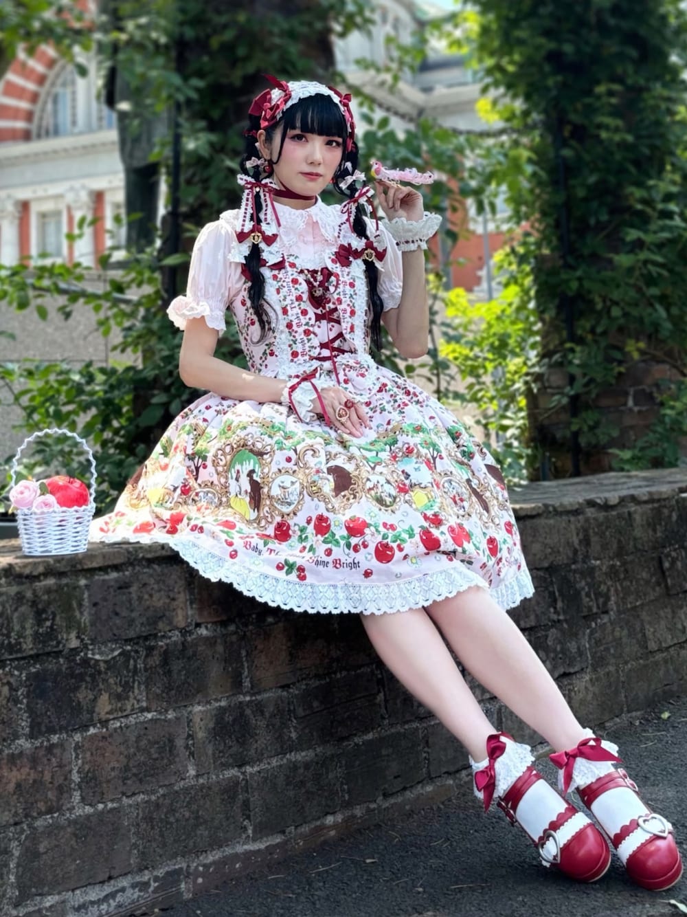 白雪姫　～りんごの森の物語～柄　ジャンパースカート　I型 白雪姫 ～りんごの森の物語～柄 ジャンパースカート I型 BABY,THE