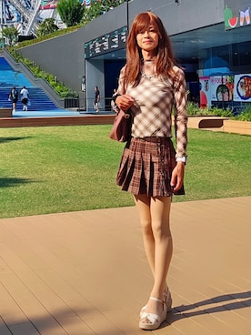 「アイテム（バッグ）」を使った、🩵怜奈🩷さん（レディース・179cm・40代）の秋コーディネート