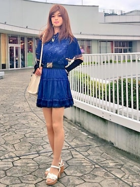 「axes femme POETIQUE（アクシーズファムポエティック）のアイテム」を使った、🩵怜奈🩷さん（レディース・179cm）の夏コーディネート