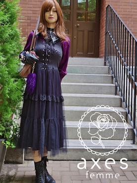 「アイテム（ジャンパースカート）」を使った、🩵怜奈🩷さん（レディース・179cm）の秋コーディネート