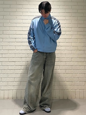 「アイテム（ナイロンジャケット）」を使った、KFさん（メンズ・175cm）の秋コーディネート