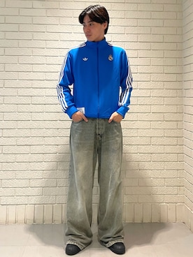 「アイテム（ジャージ）」を使った、KFさん（メンズ・175cm）の夏コーディネート