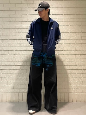 「アイテム（ジャージ）」を使った、KFさん（メンズ・175cm）の冬コーディネート