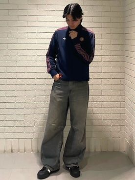 「アイテム（ジャージ）」を使った、KFさん（メンズ・175cm）の秋コーディネート