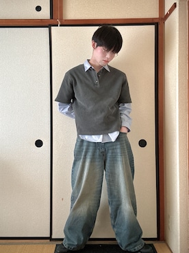 「H&M（エイチ・アンド・エム）のアイテム（パンツ）」を使った、いのこさん（メンズ・174cm）の春コーディネート